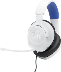 JBL Quantum 100P Gaming Headset - Wit/Blauw - Over-Ear - Bedraad