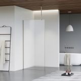 Fortifura Galeria inloopdouche - 120x200cm - mat glas - plafondarm - PVD - geborsteld RVS