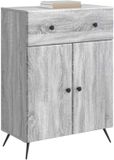 vidaXL Dressoir Grijs sonoma 66 x 34,5 x 90 cm Bewerkt hout