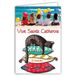 AFIE 68-1308 Kaart met envelop, Heilige Catherine, 25 november, goed feest voor klein meisje dat van katten houdt, ballonnen, kussens, zand, zee, ruilkaart, verzamelen, vriendinnen, recreatie