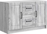 vidaXL Dressoir Grijs sonoma 89 x 34,5 x 57 cm Bewerkt hout
