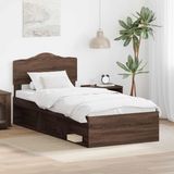 vidaXL Bedframe Bruin Eiken 90 x 200 cm Massief grenenhout