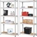 Wan GmbH Étagère métallique de garage 875 kg - Étagère MDF 5 tablettes peu encombrante pour garage et atelier