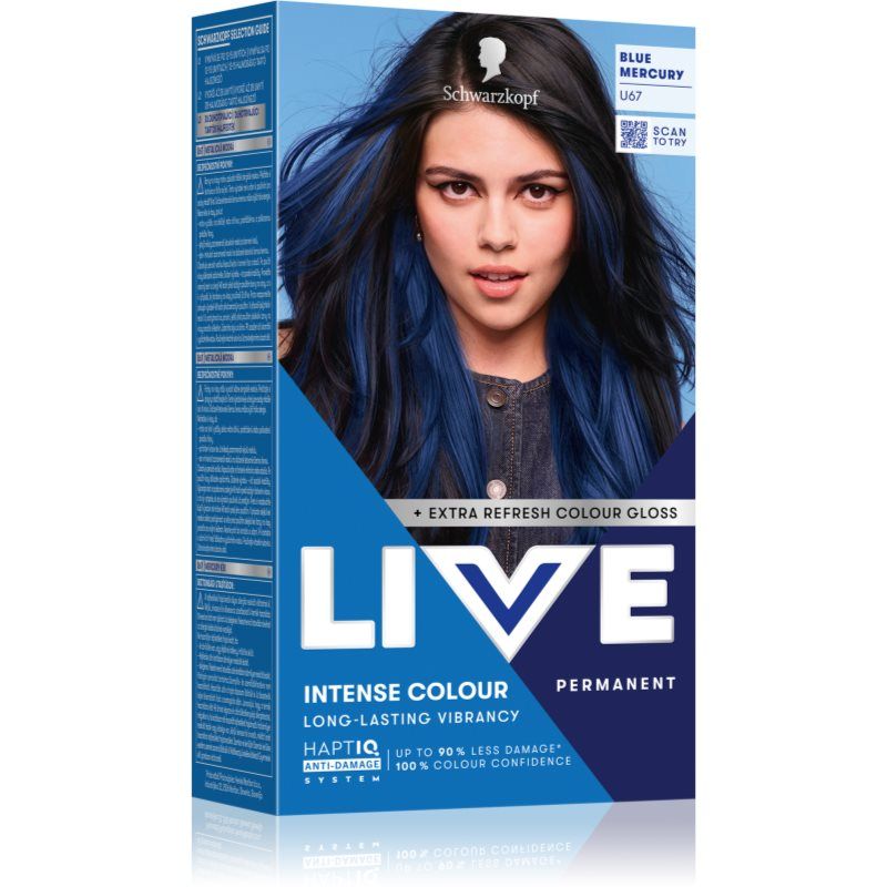 Schwarzkopf LIVE Intense Color Permanent Haarfarbe (Blauw)