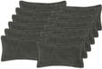 vidaXL - Taie d'oreiller - 12 pièces - BOIS - Gris foncé - 40 x 80 cm - Bouclé