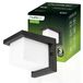 LUMILED Lampe murale d'extérieur. Lampe murale pour l'extérieur. Éclairage extérieur. Luminaire mural. IP44, noir, blanc, rectangulaire, aluminium, PC, 230V, douille E27, max. 12W