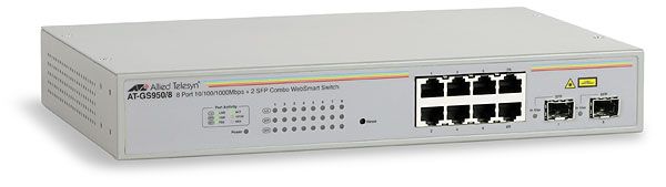 Allied Telesyn AT-GS950/8-50 - 8 poorts Gigabit WebSmart Switch