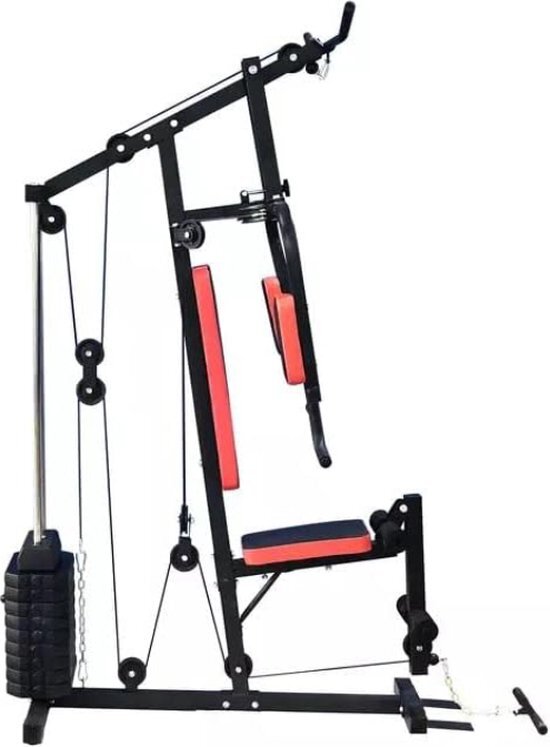Viking Choice / KrachtsKrachtstation - Home gym - met 45 kg gewicht - zwart-oranjetation fitnessstation met 45 kg gewicht zwart - Copy