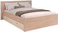 Vente-unique Bedframe hout beige, natuurlijk licht 160 x 200 cm