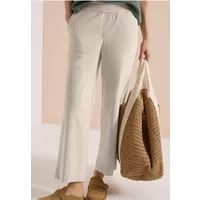 Cecil 7/8 High Waist broek met wijde pijpen in Loose Fit