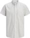 JACK&JONES JREBKEITH OXFORD SHIRT SS Garçons Chemises Manches Courtes Coton Blanc Rayé Coupe Droite XL