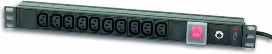 Techly I-CASE STRIP-10C - Voedingsverdeeleenheid (rack-uitvoering)