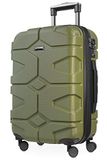 HAUPTSTADTKOFFER X-Kölln Handgepäck Hartschalen-Koffer Trolley Rollkoffer Reisekoffer, TSA, 55 cm, 50 Liter, Olivgrün