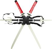 Rubies Ninja-wapenset, rugwapens voor kinderen, kataan ter aanvulling van het ninja-kostuum, accessoires, eenheidsmaat, uniseks, voor carnaval, cosplay, feest en Cumplejahr