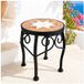 Dandibo - Tabouret à fleurs mosaïque rond 20 cm support pour fleurs 12014 table d'appoint support pour plantes petite table en mosaïque