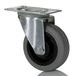 RS PRO, Draailager zwenkwiel, wiel ø 75 mm, 70 kg, gewicht H. 95 mm, wiel B. 25 mm, 75 x 60 mm, plaat, rubber materiaal