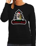 Bellatio Decorations Shoppartners Bv Dieren kersttrui tijger zwart dames - Foute tijgers kerstsweater - Kerst outfit dieren liefhebber XL
