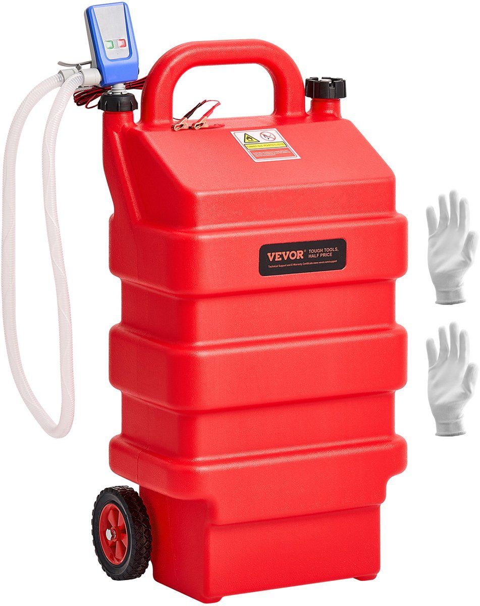 VEVOR Brandstoftrolley 60L Brandstofbus Benzinebus met Overbrengpomp