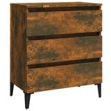 vidaXL Dressoir, 60x35x69 cm, bewerkt hout, gerookt eikenkleurig