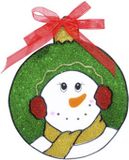 Merkloos / Sans marque Finidi Raamsticker sneeuwpop 18 cm - Kerst raamdecoratie