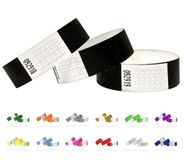 Qubiband Tyvek polsbandjes voor evenementen - 1000 stuks - Zwart