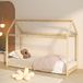 Sunny Zoey Maisonnette – Lit d'enfant 206 x 98 x 154 cm – Lit de bébé Filles et Garçons – FSC 100% Bois – Lit maison 90x200 - Avec sommier – Hors matelas – Naturel