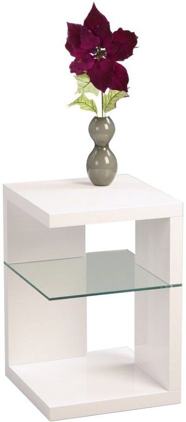 M2 Kollektion Domingo Bijzettafel Hoogglans Wit