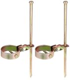 GAH-Alberts Swing Anchor, Galvanized Yellow, 390mm Length, 80mm Clamp-Ø, Set of 2