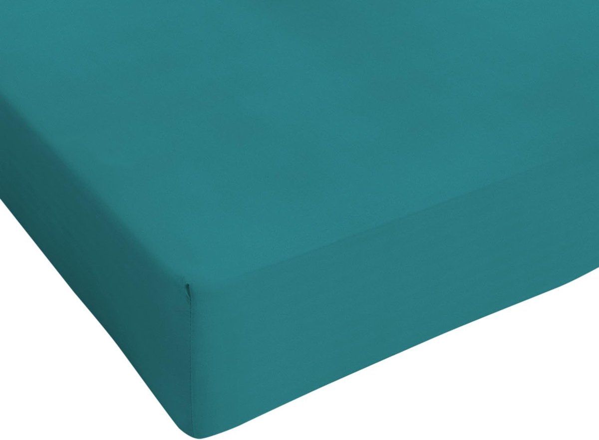 Max Color Lakens met hoeken 25 cm, flesgroen, voor eenpersoonsbed