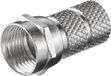 Goobay Twist-on F-connector voor 6,5 mm coaxkabel, nikkelcontacten