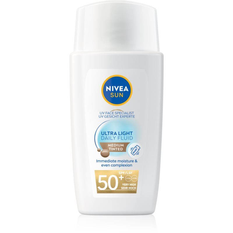 Nivea Sun UV Face Ultra Light Daily Fluid Tinted Medium, SPF 50+ 40 ml