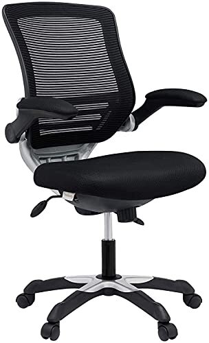 Modway - Edge netrugleuning en net-zitting, bureaustoel, zwart mesh, 66 x 66 x 94 cm