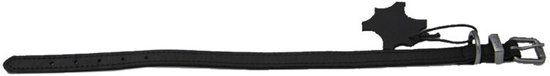 51 Degrees North Luxe Lederen Hondenhalsband – 16mm x 40cm Zwart