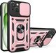 Techsuit Hoesje geschikt voor Apple iPhone 16 Plus - Camshield Back Cover - Roségoud