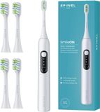 SpinelCare SmileOn Witte Elektrische Tandenborstel + 4 Witte Opzetstukken, Nieuw