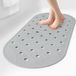 SelfSuite Rubberen badmat, douchemat, antislip, 70 x 30 cm, badmat met zuignappen en afvoergaten, grijs