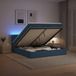 Prolenta Maison Exclusive Lit Ottoman exclusif, avec matelas et éclairage LED bleu, dimensions 180 x 200 cm, revêtement en tissu