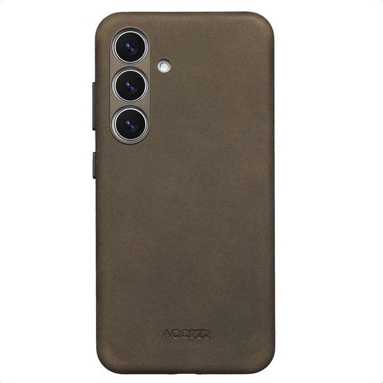 Accezz Vintage Leather Magsafe Backcover voor de Samsung Galaxy S25 / S24 - Rustic Brown