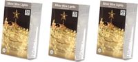 Merkloos Draadverlichting - 3x Sterren Lampjes - 20 LED - Warm Wit - 95 cm