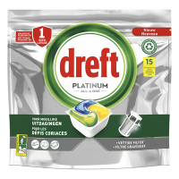 Dreft Dreft All-in-One Platinum vaatwastabletten Citroen (15 vaatwasbeurten)