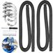 Set de 2 tuyaux d'aspiration de remplacement pour piscine, avec pinces de fixation
