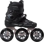 Roces Ego TIF 3x110 Skeelers Volwassenen – 3 Wielen 110mm – Speed Skates / Inline Skates – Zwart Zilver – Maat 45
