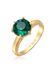 Elli - Ring - Dames eenzaam Elegant met kristal groen in 925 sterling zilver verguld - Dames