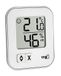 TFA Dostmann Hygrometer en Thermometer Moxx, 30.5026.02, binnenklimaatcontrole, luchtvochtigheids- en temperatuurmeter, max.-min. waarden, klein en handzaam, wit, (L) 57 x (B) 13 (33) x (H) 69 mm
