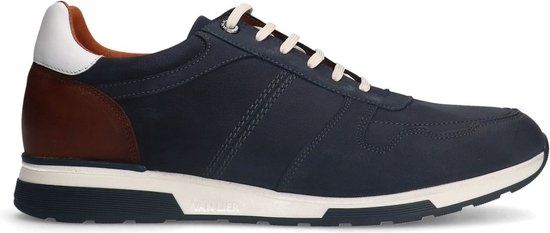 Van Lier - Heren - Blauwe nubuck sneakers - Maat 40