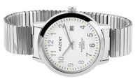 AKZENT Herenhorloge roestvrij staal zilver, datumweergave