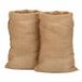 La Cordeline Lot 2 Sacs en Toile de Jute Naturelle 60 x 100cm - 50 Kg - Stockage Jardin, Pomme de Terre, Déchets Verts, Brun