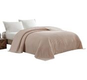 Beatrice Home Fashions Chenille Sprei, Katoen, Blush, Queen