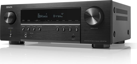 Denon AVR-S770H AV Receiver met 7.2 kanalen, HEOS® Built-in, 3D-Audio, Bluetooth en WIFI ingebouwd en 8K HDMI-Aansluiting- Zwart