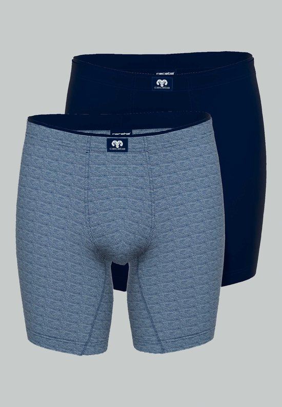 CECEBA Heren Boxershort Ohio Gestreept 95% Biologisch Katoen/5% Elastaan Aansluitend Lange Pijpen